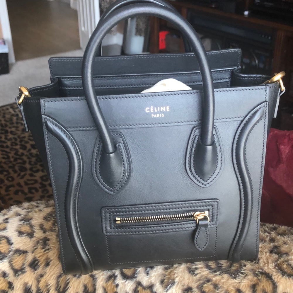 Celine smooth leather nano luggage